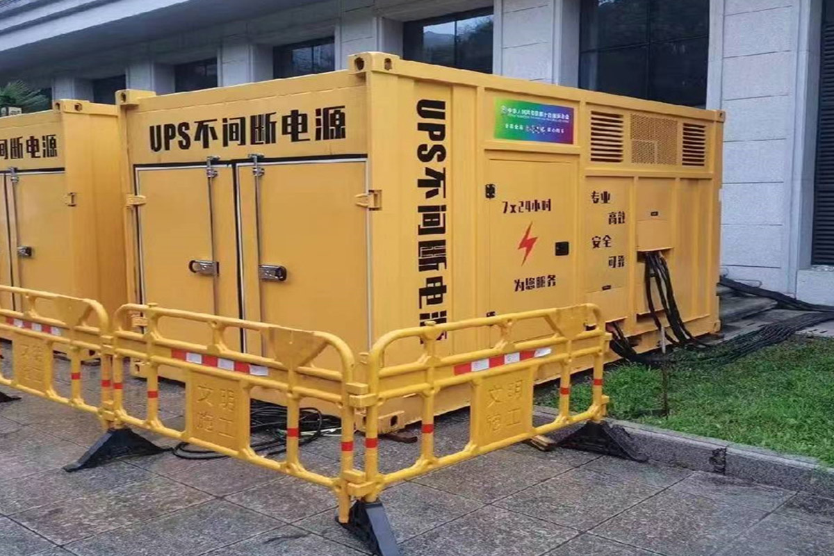 邦溪镇发电机租赁施工现场