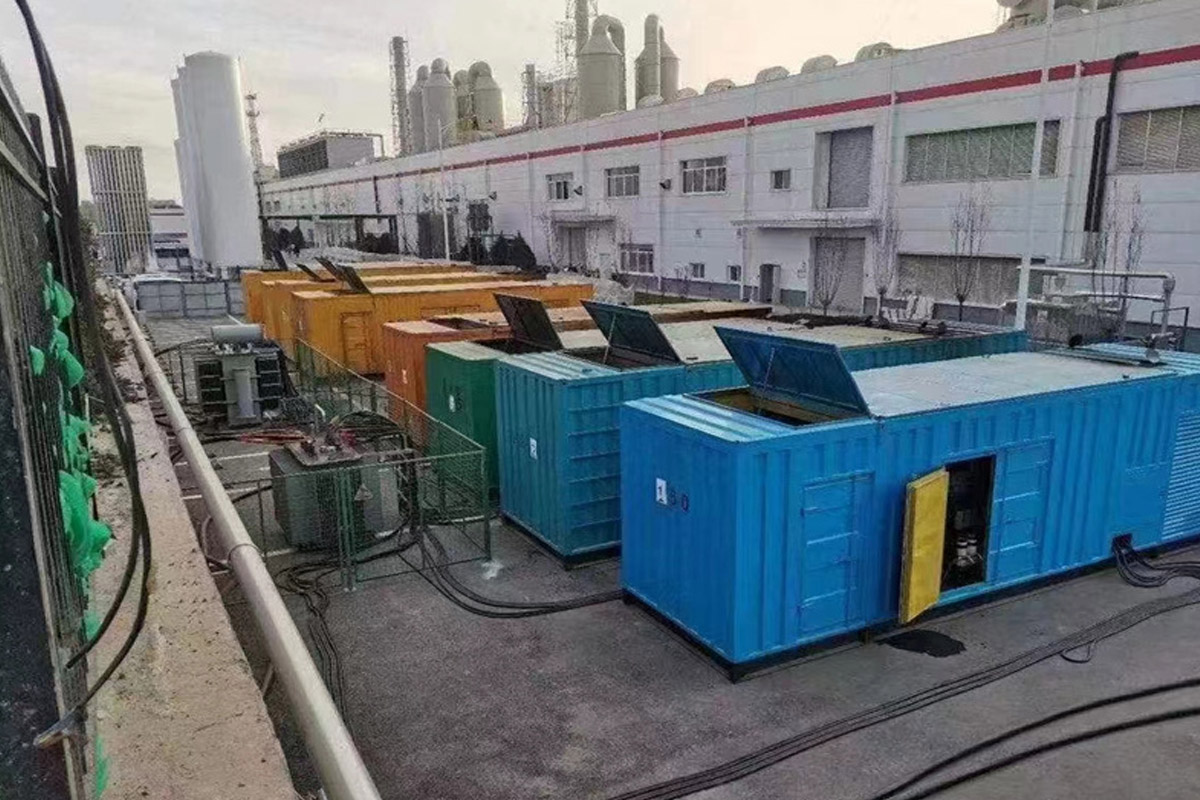 邦溪镇发电机租赁施工现场